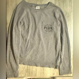 Victoria’s Secret PINK Gray and Black Crewneck Size Medium